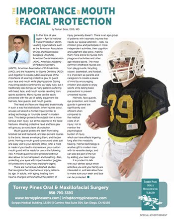 Importance of Mouth and Facial Protection article