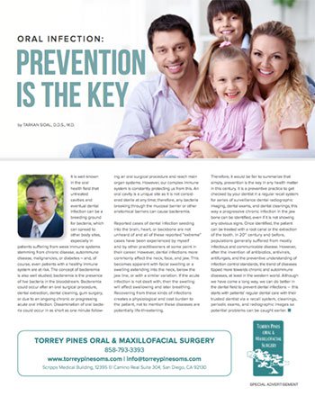 Oral Infection: Prevention is the Key