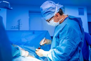 Oral surgery in process